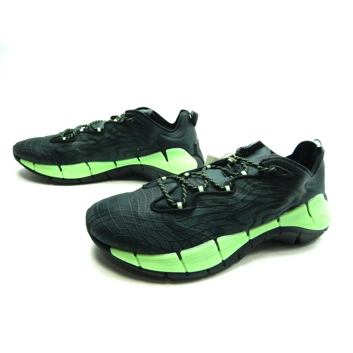Reebok shoes - REEBOK ZIG KINETICA II - ZIG KINETICA - G58281 - Black NEON MINT 9