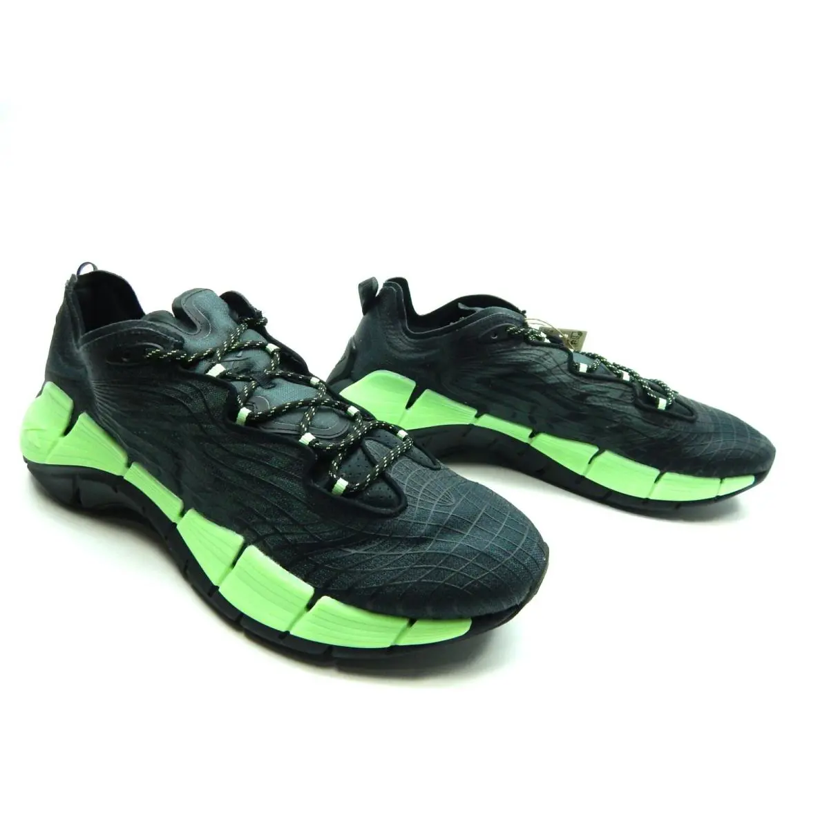 Reebok shoes - REEBOK ZIG KINETICA II - ZIG KINETICA - G58281 - Black NEON MINT 10