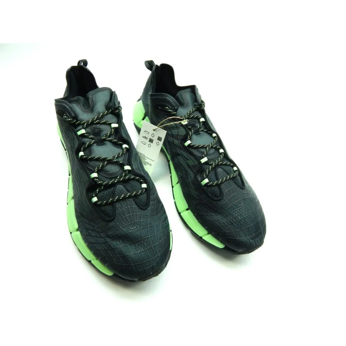 Reebok shoes - REEBOK ZIG KINETICA II - ZIG KINETICA - G58281 - Black NEON MINT 5