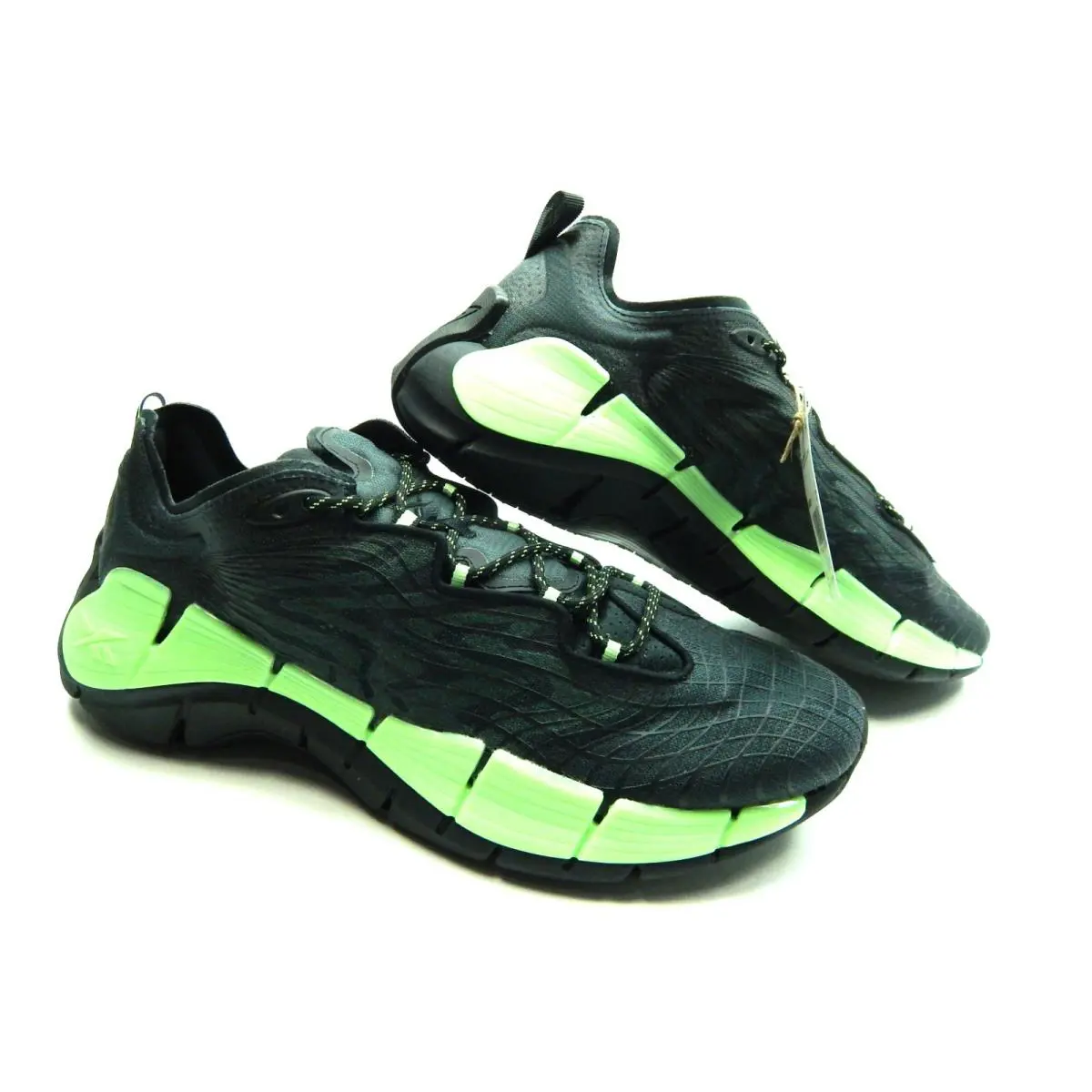 Reebok shoes - REEBOK ZIG KINETICA II - ZIG KINETICA - G58281 - Black NEON MINT 7