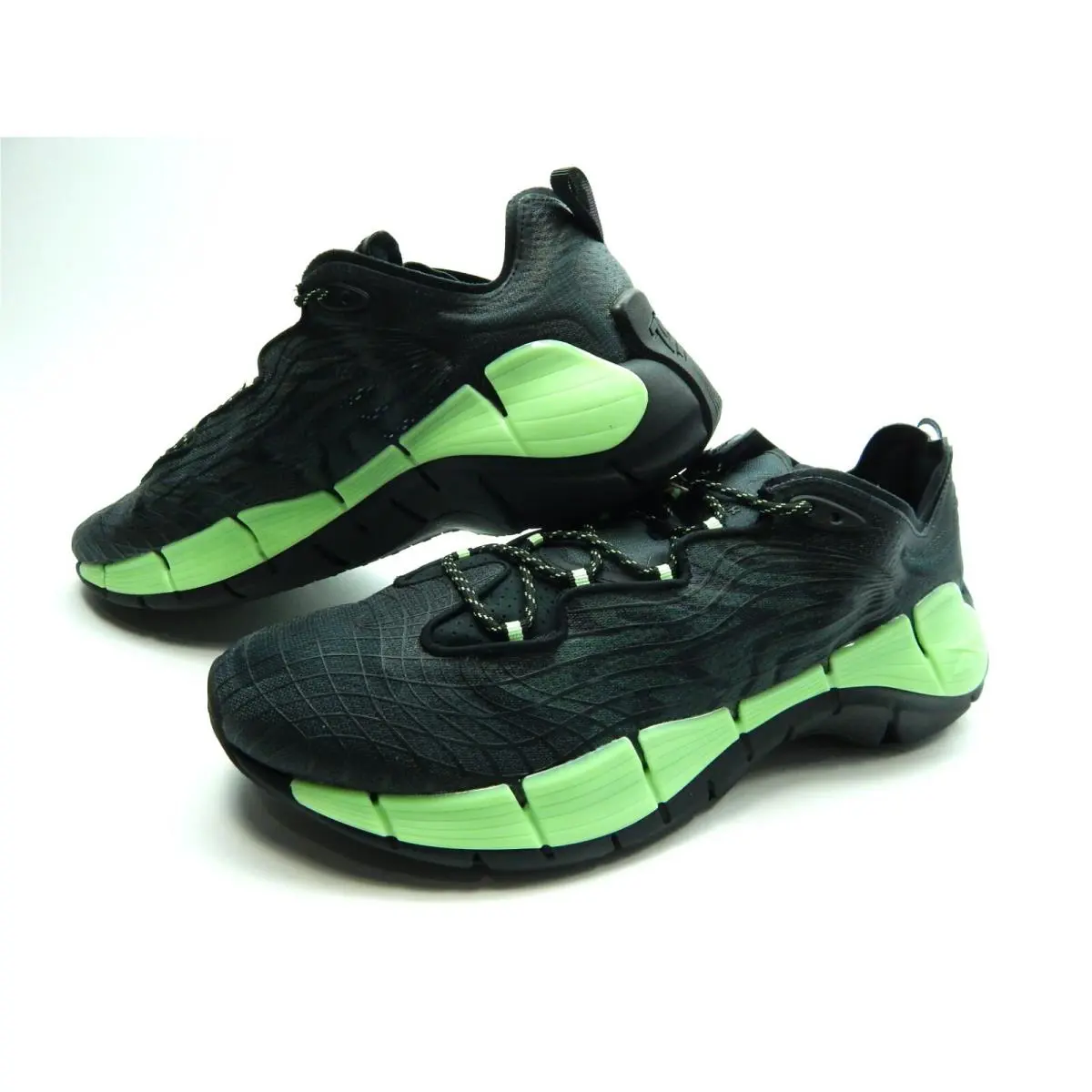 Reebok shoes - REEBOK ZIG KINETICA II - ZIG KINETICA - G58281 - Black NEON MINT 8