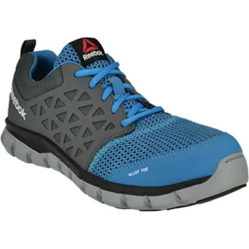 Reebok Alloy Toe Work Shoe Blue EH Rated Slip Resistant 6 to 15 - Blue