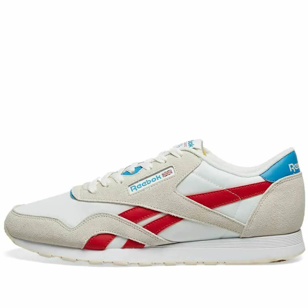 Reebok shoes - Chalk/Scarlet/Cyan/White 1