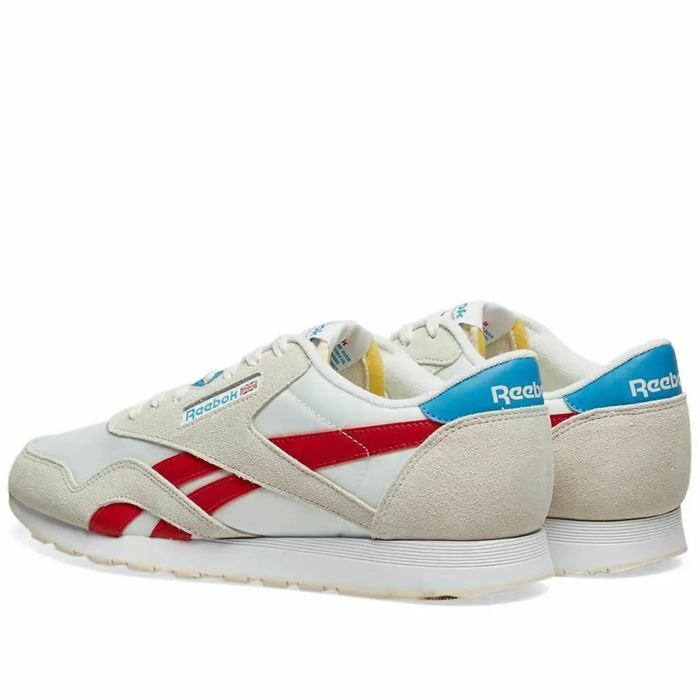 Reebok shoes - Chalk/Scarlet/Cyan/White 8