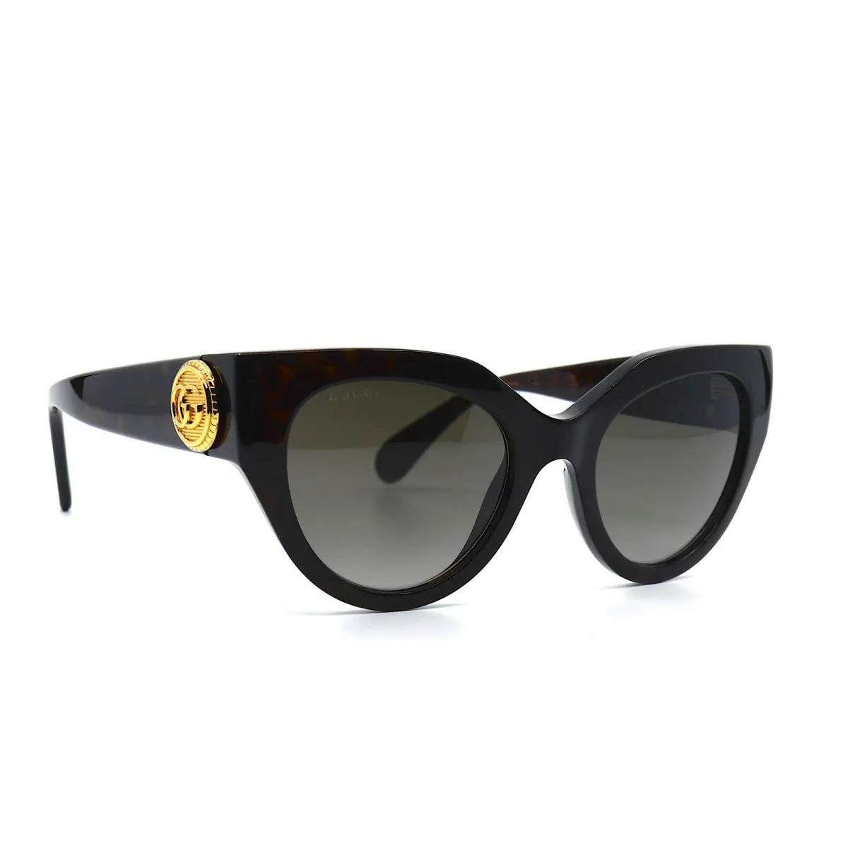 GG1408S 003 Dark Havana Frame Brown Lenses Sunglasses by Gucci