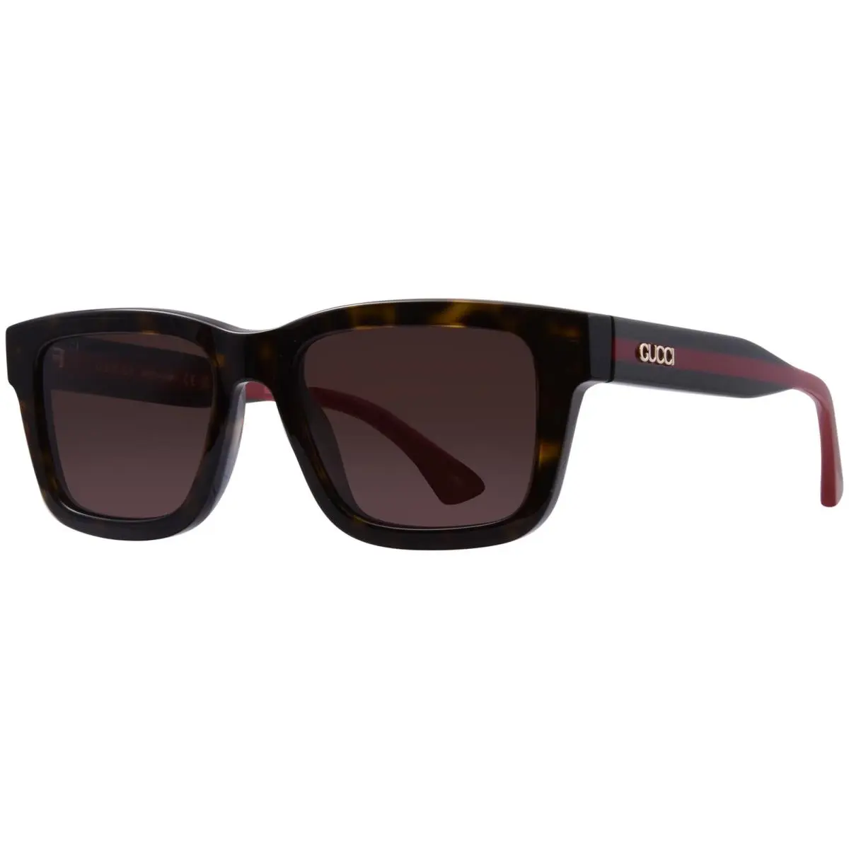 Gucci GG1869S 002 Sunglasses Men`s Havana/green/brown Square Shape 53mm