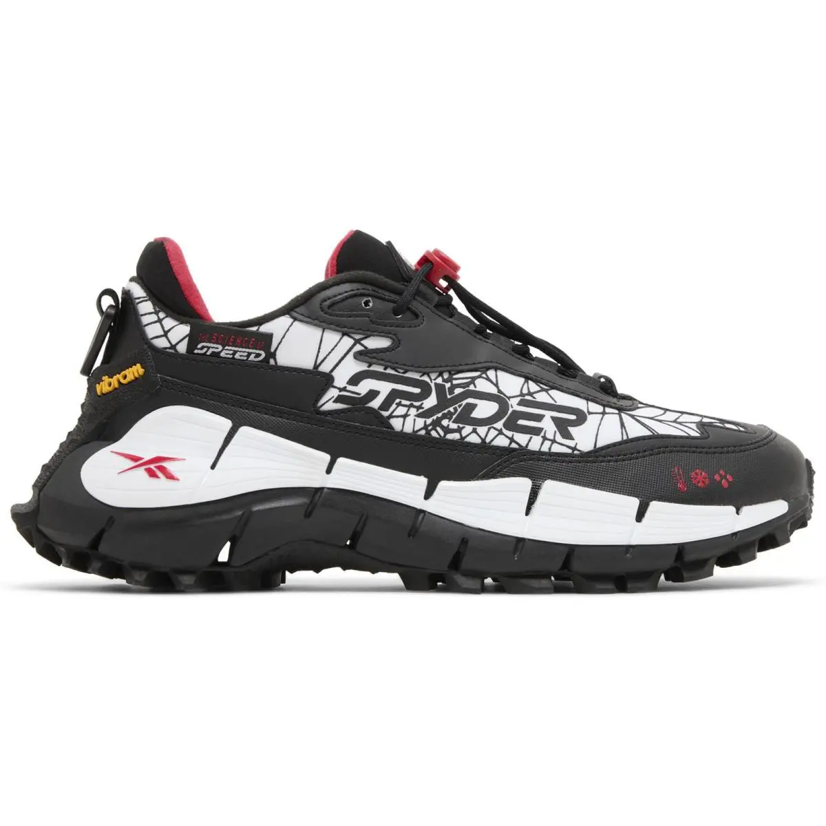 100200367 Mens Reebok Zig Kinetica 2.5 Edge X Spyder - White/Core Black/Scarlet