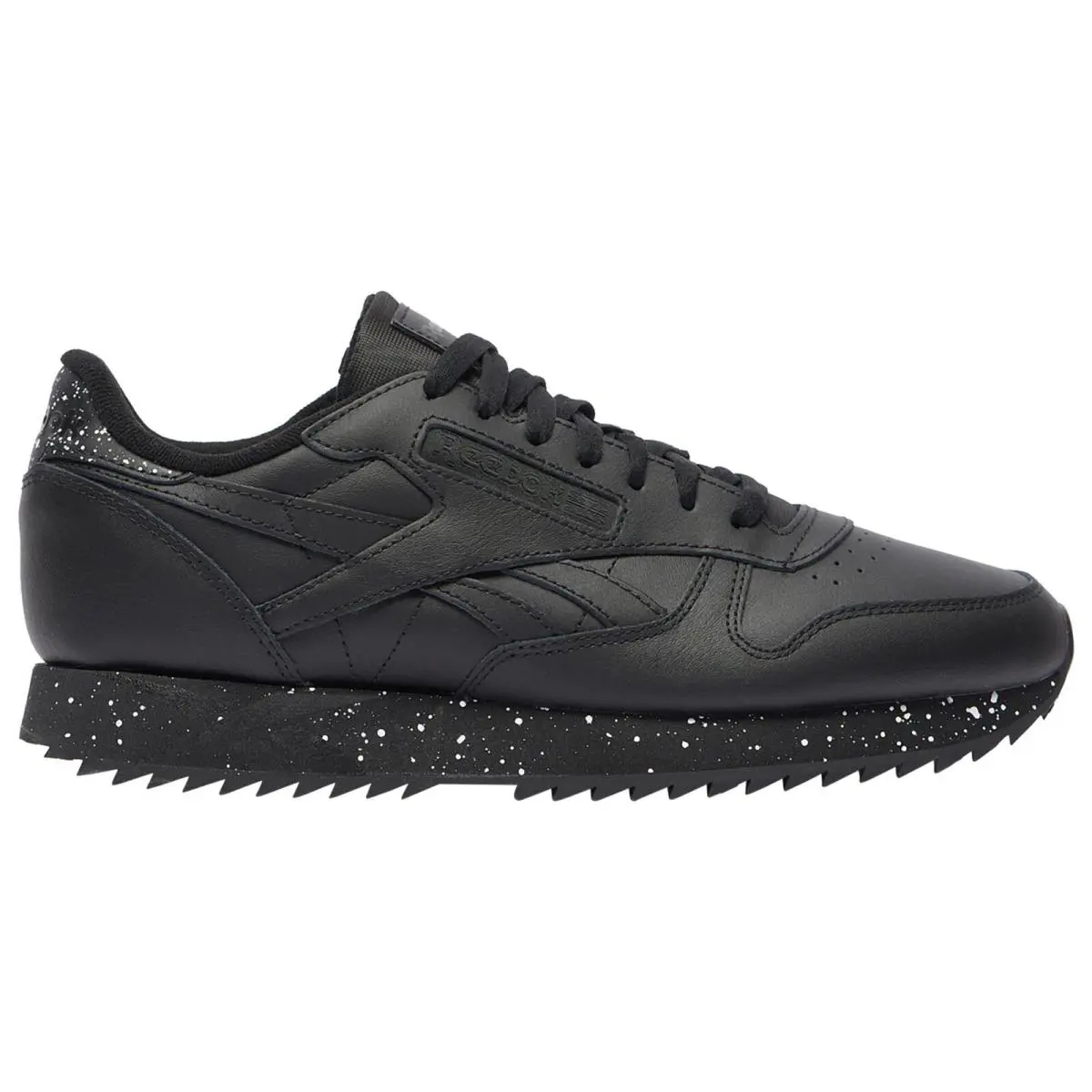 100048181/H03870 Mens Reebok Classic Leather Ripple - Cblack/Cblack/Ftwwht
