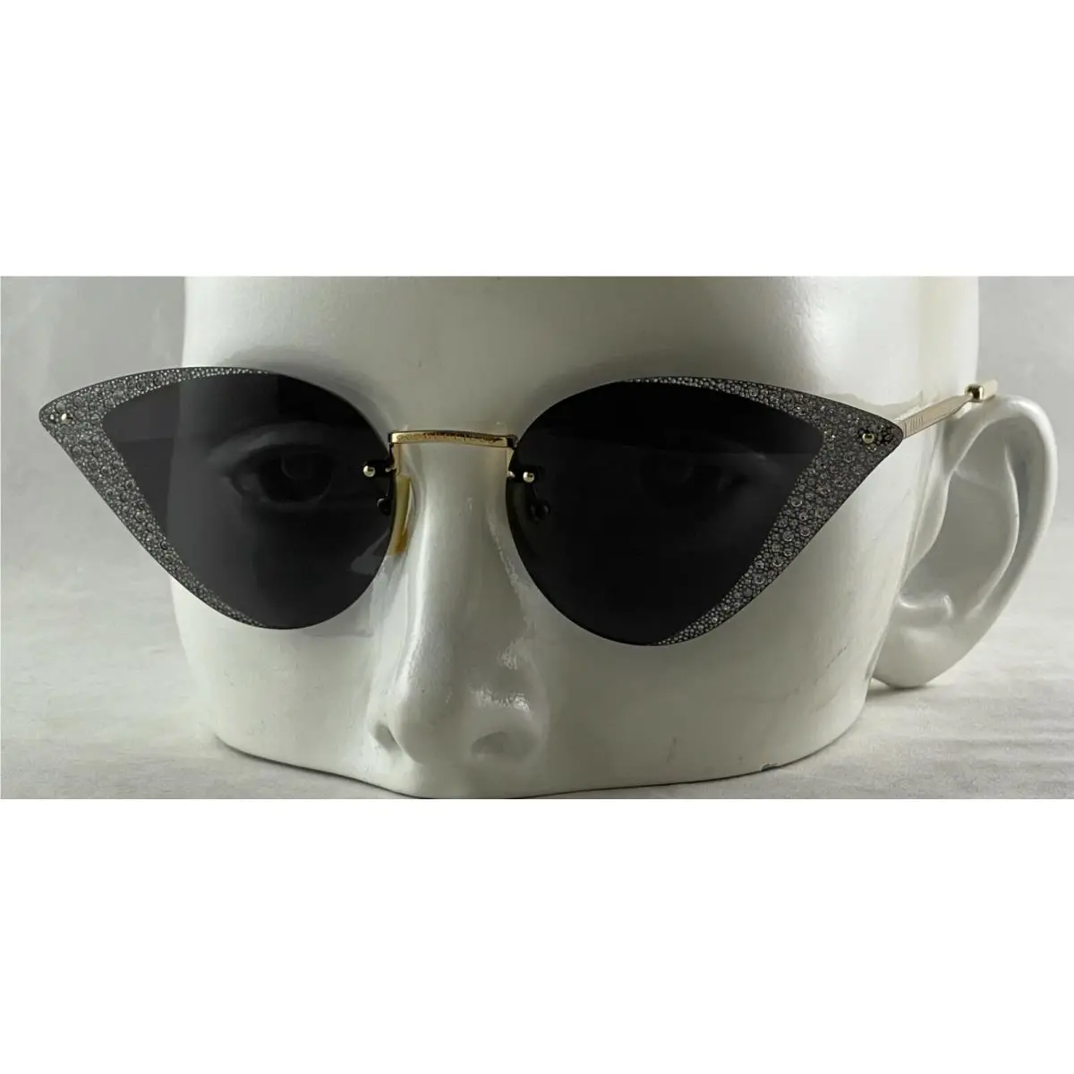 Gucci GG0898S GG 0898S 001 Gold Cat Eye Hollywood Forever Sunglasses 64-19-140