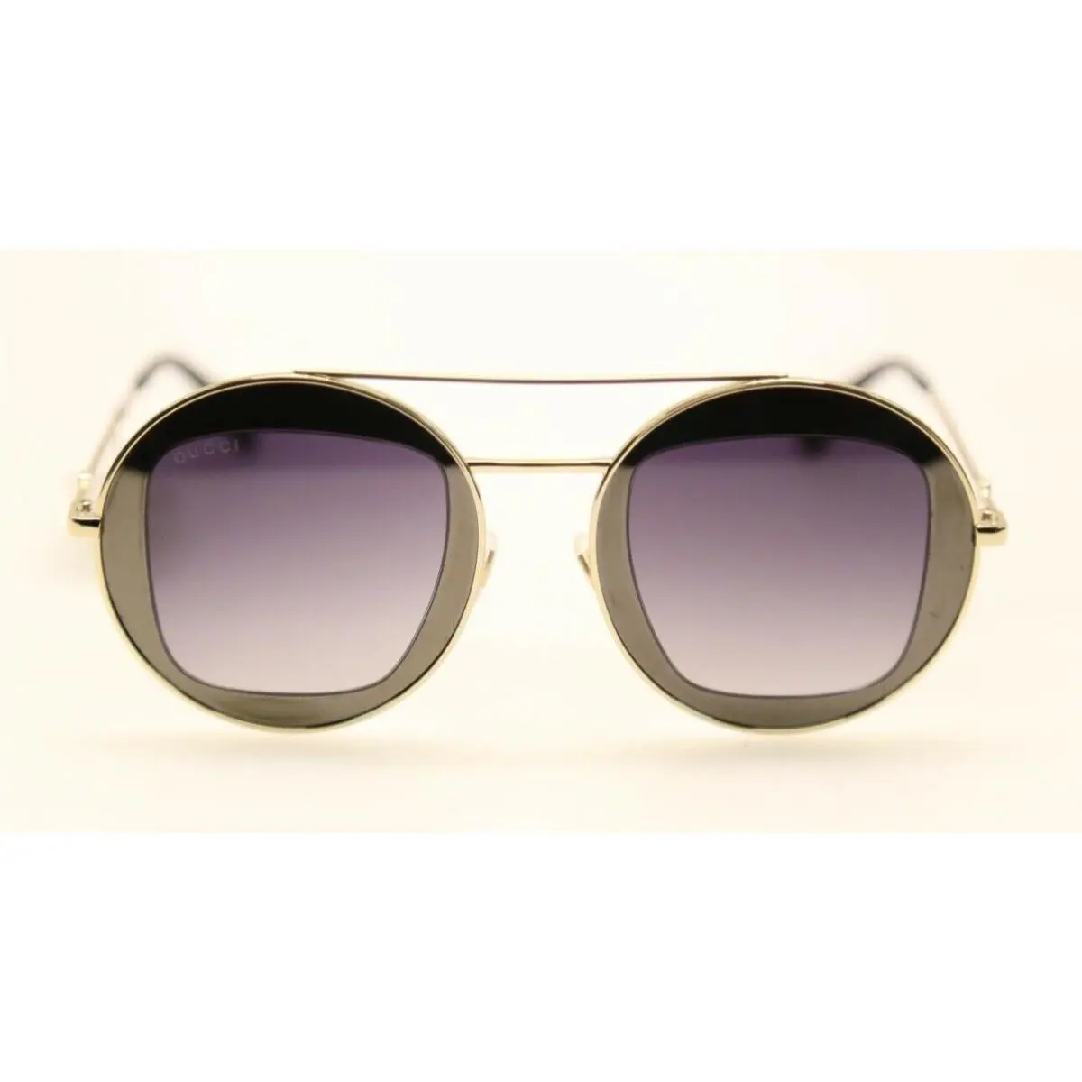 Gucci GG0105S 001 Ruthenium-gold / Grey Gradient Lens 47mm Sunglasses 441