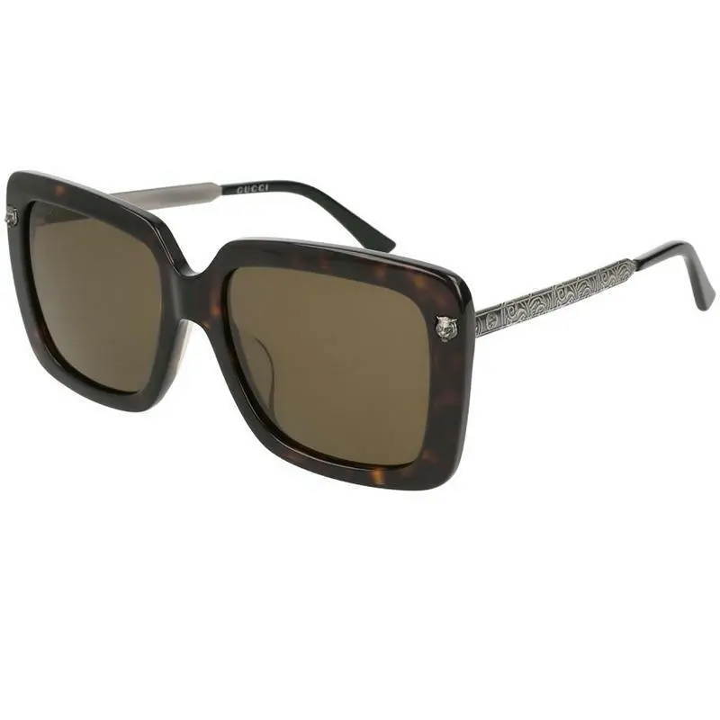 GG0216SA-002 Rectangular Brown Lens Women Sunglasses by Gucci
