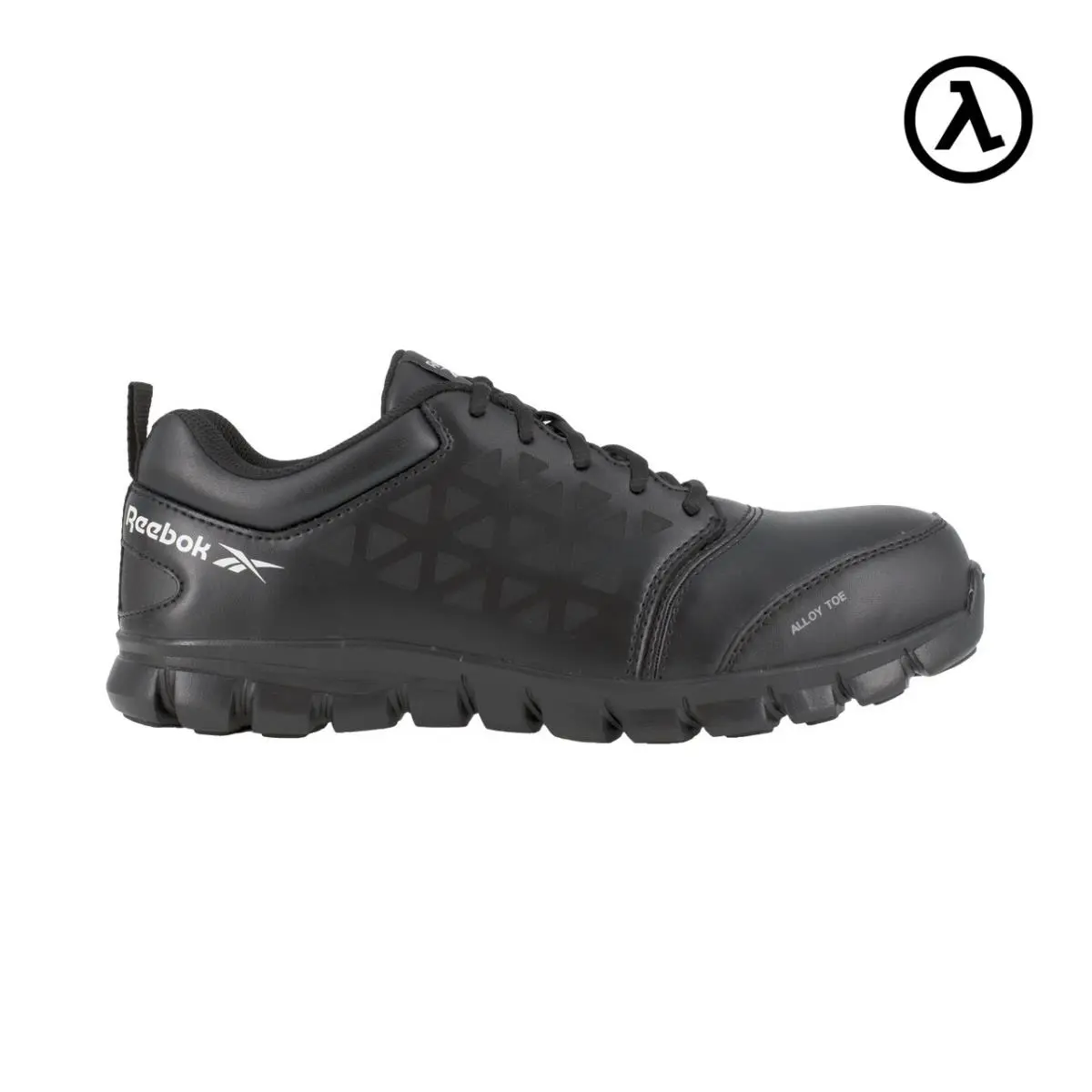 Reebok Sublite Cushion Work Men`s Athletic Work Shoe Black Boots RB4047 - Black