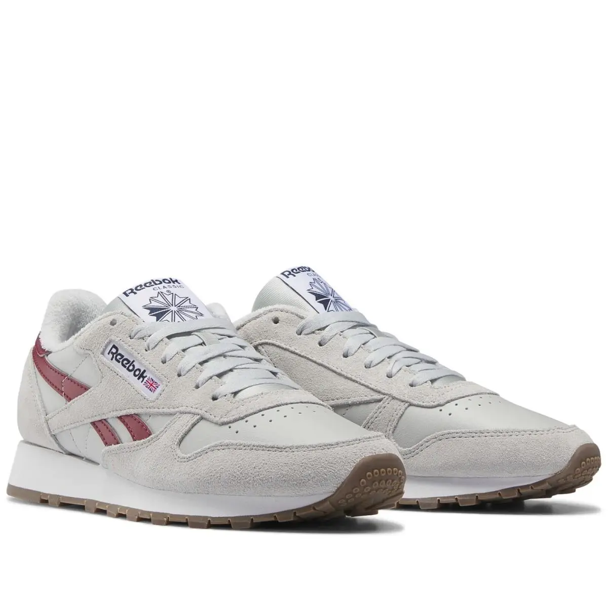 Reebok shoes - Reebok Classic Leather - Classic Leather - GV9640 - Pure Grey/Pure Grey/Classic Burgundy 8