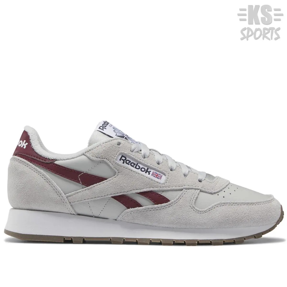 Reebok shoes - Reebok Classic Leather - Classic Leather - GV9640 - Pure Grey/Pure Grey/Classic Burgundy 7