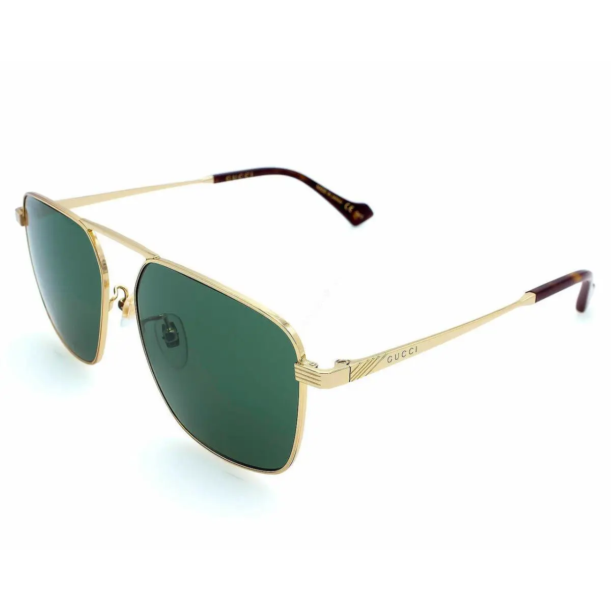 Gucci Full-rim Green Lens 57-16-145mm Men`s Sunglasses GG0743S 004