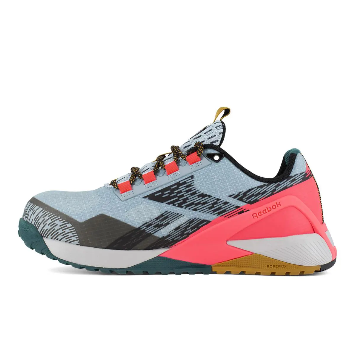 Reebok Women`s Nano X1 Athletic Composite Toe Work Shoes `black/light Pink` - Multicolor