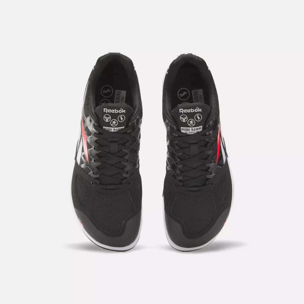 Reebok shoes - White/Black/Neon Cherry 3