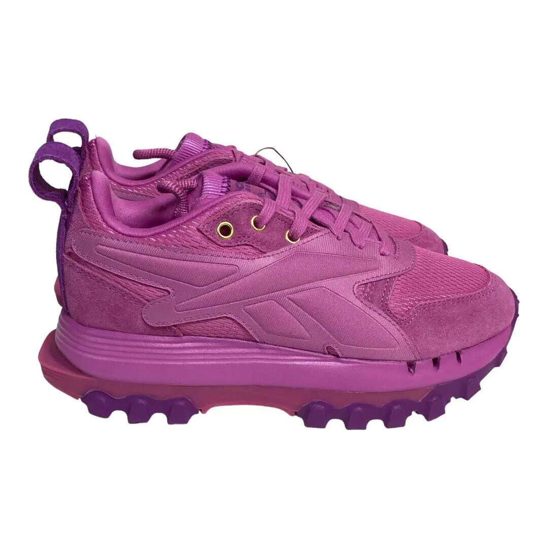 Reebok Women`s Cardi B Classic Leather V2 Blue Pink Purple Shoe Size 6-8.5 - Purple