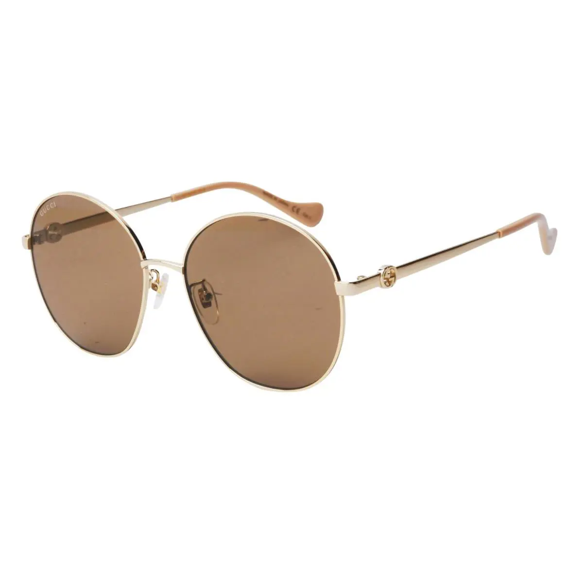 Gucci GG1090SA-003 Women`s Gold Pink / Brown Mirrored Sunglasses