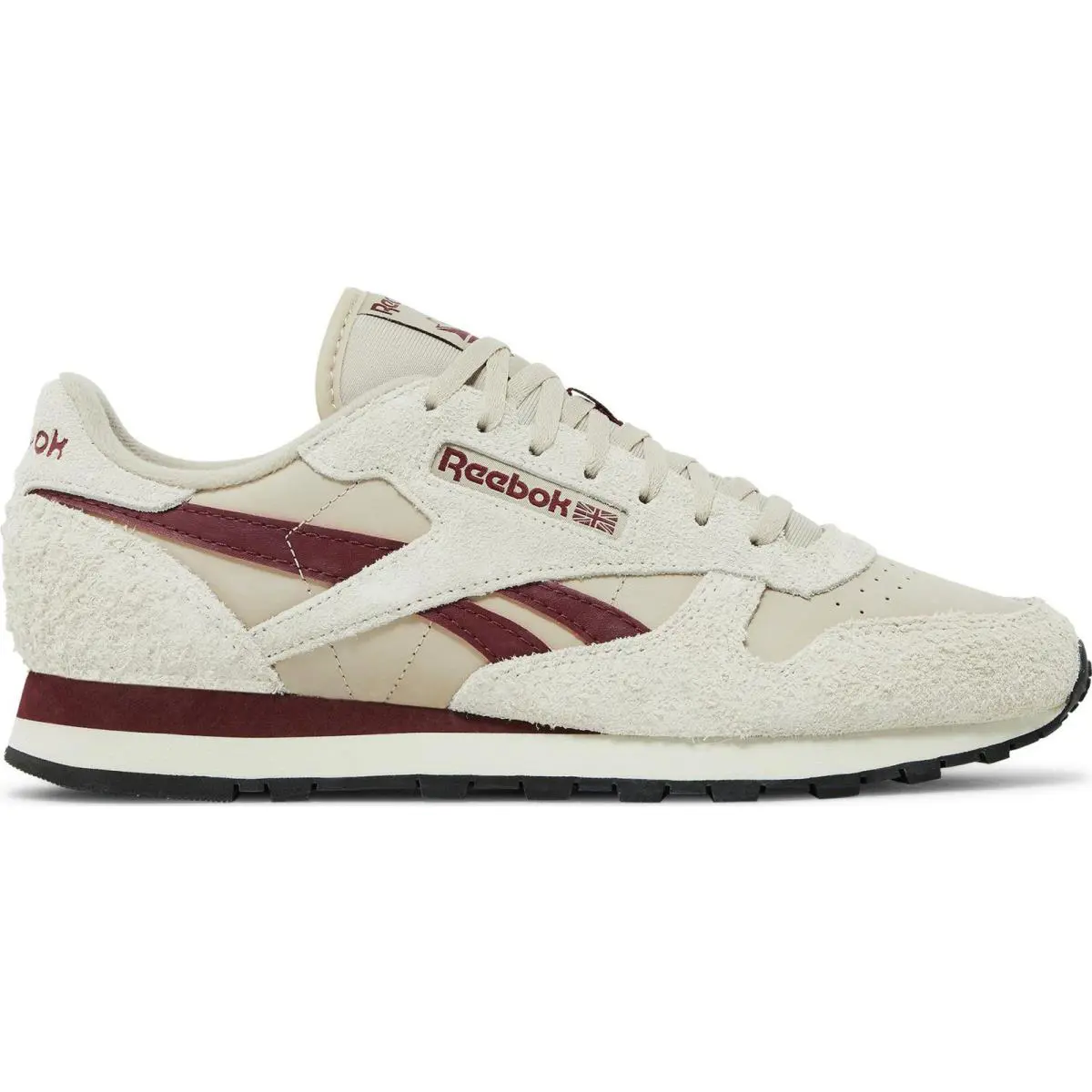 100046246/GY1525 Mens Reebok Classic Leather - Modern Beige/Alabaster/Classic Burgundy