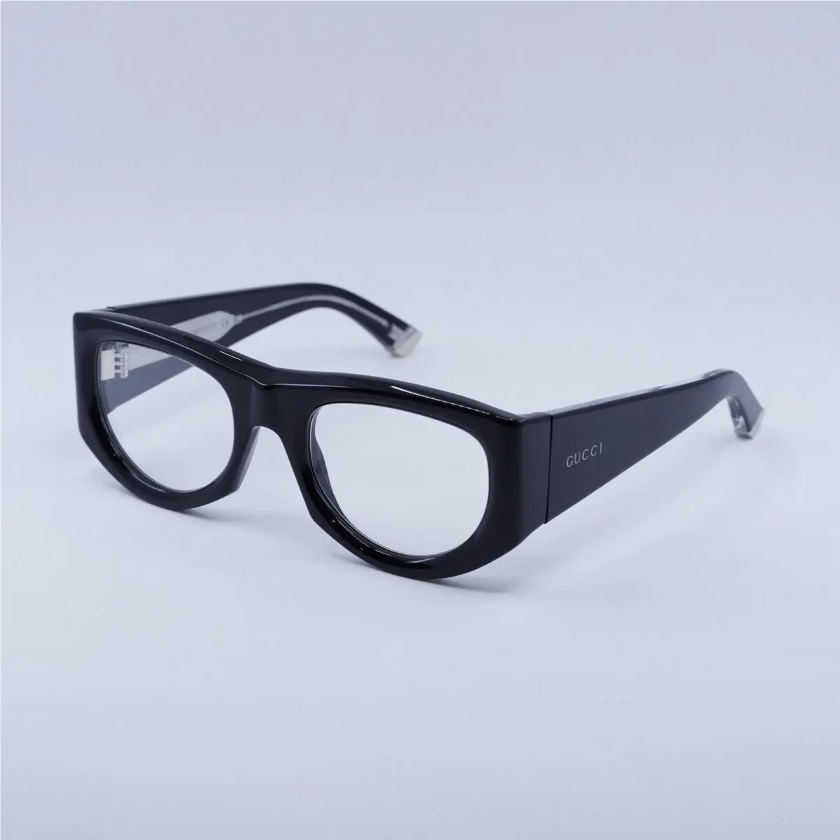 GG1917S 002 Shiny Black/clear 53-21-140 Sunglasses by Gucci