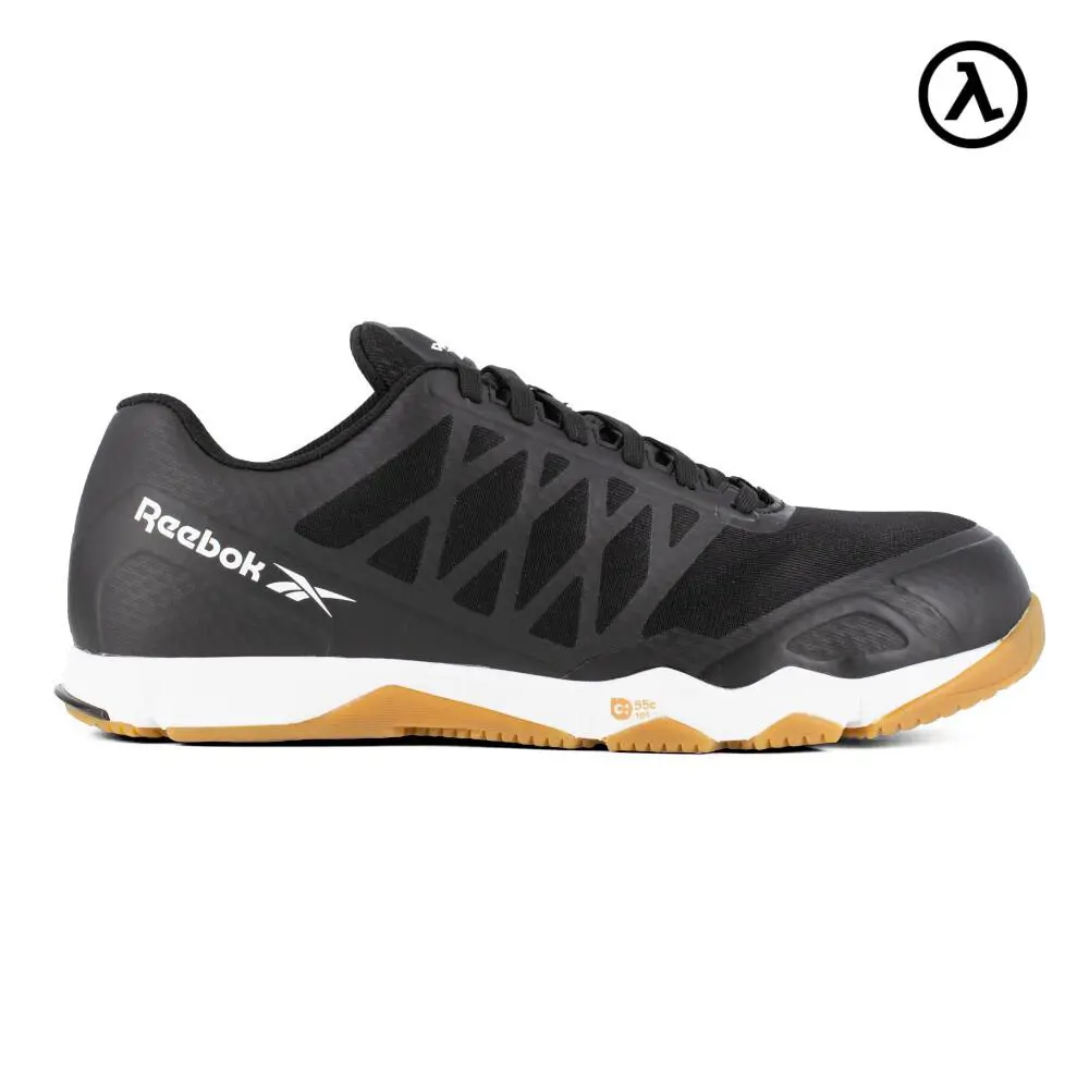 Reebok Speed TR Work Men`s Athletic Shoe Black/gum Boots RB4450 - All Sizes - Black and Gum