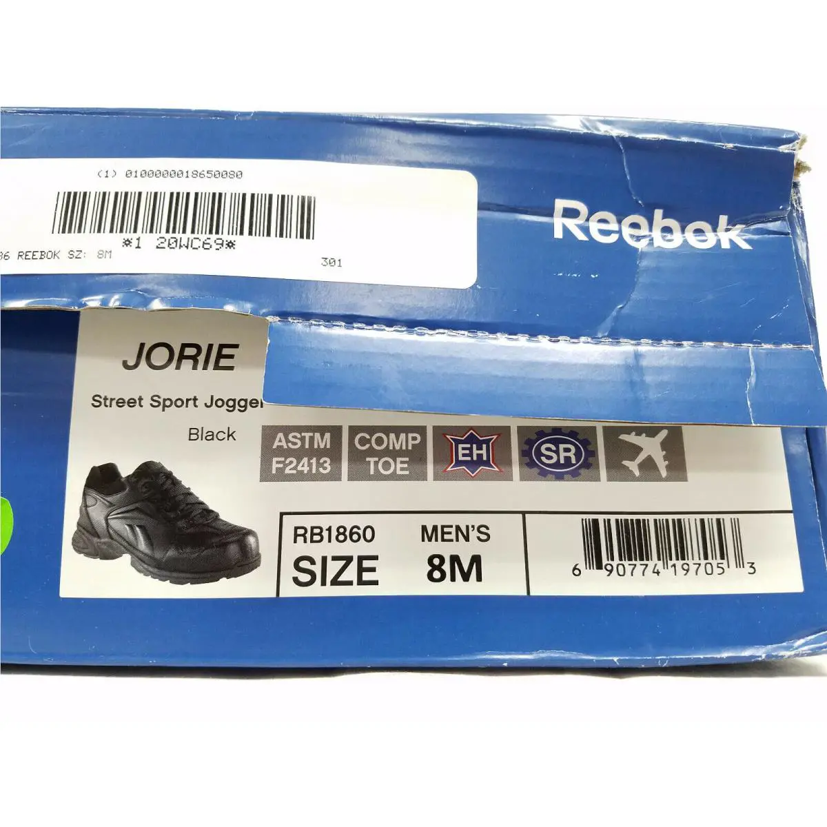 Reebok Jorie Street Sport Jogger Men Comp Toe Shoes RB1860 Damage Box