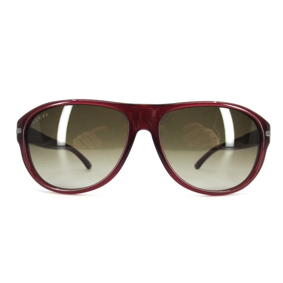 Gucci Sunglasses GG 1051/S I3NHA Clear Red Frames with Brown Lenses 58-15-140