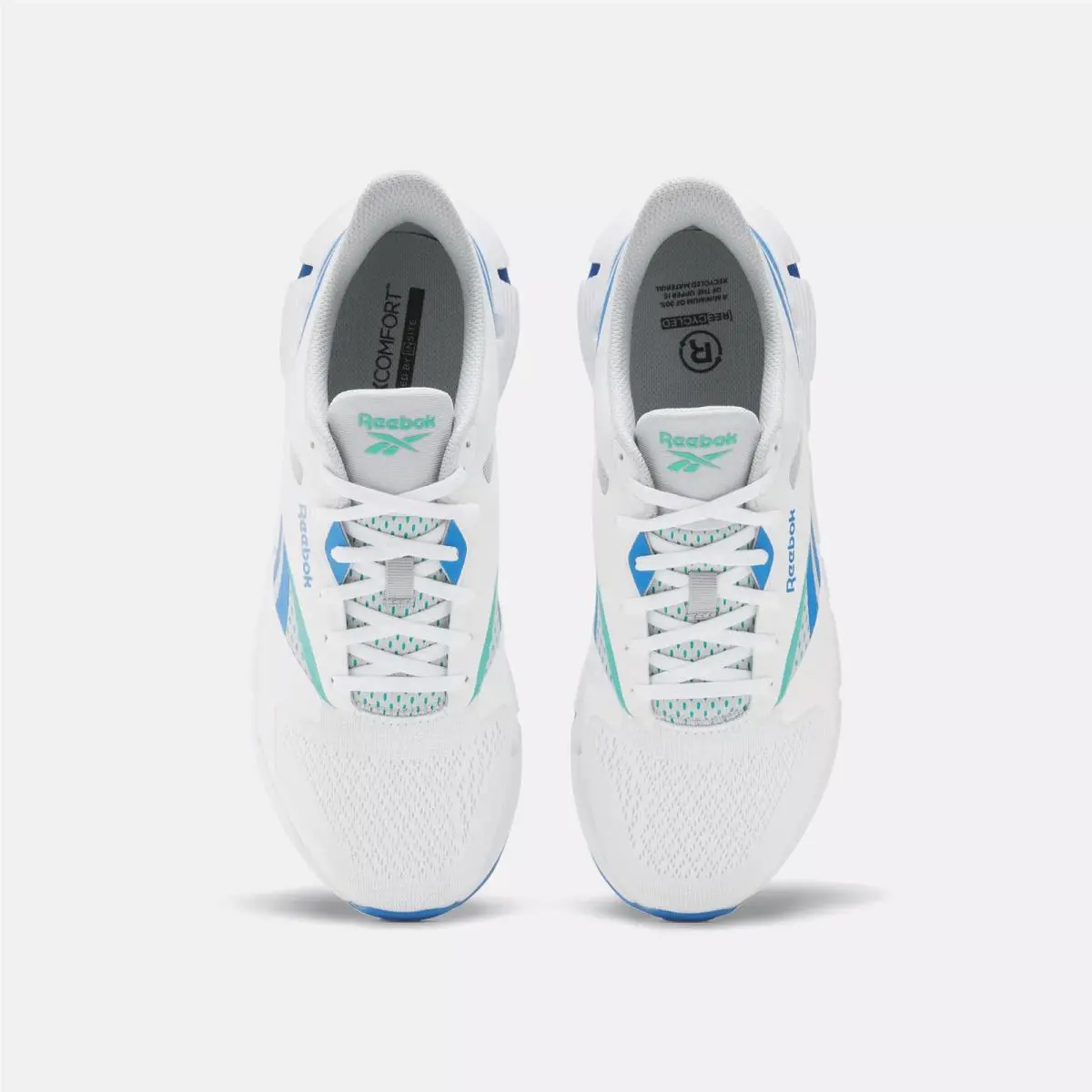 Reebok shoes - White/Kinetic Blue/Grey 1 3