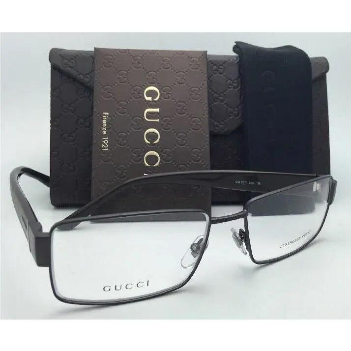 Gucci Eyeglasses GG 2217 L13 55-16 Cocoa Brown Frame w/ Clear Demo Lenses