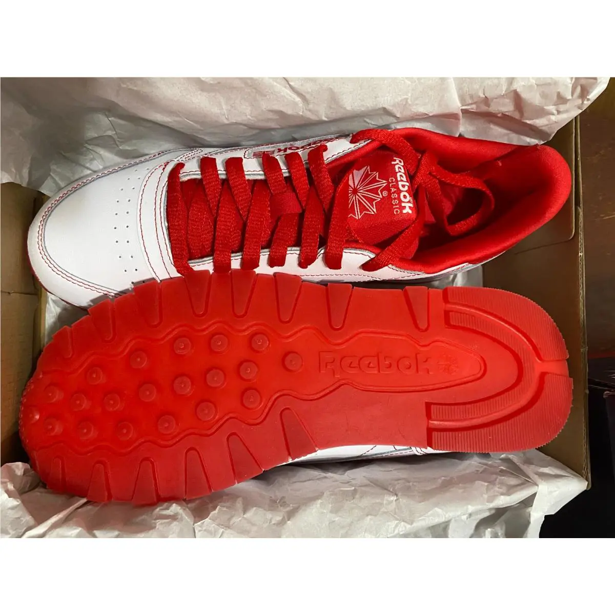 Reebok shoes - Reebok Classic Leather - Classic Leather - GW0150 - WHITE RED 8