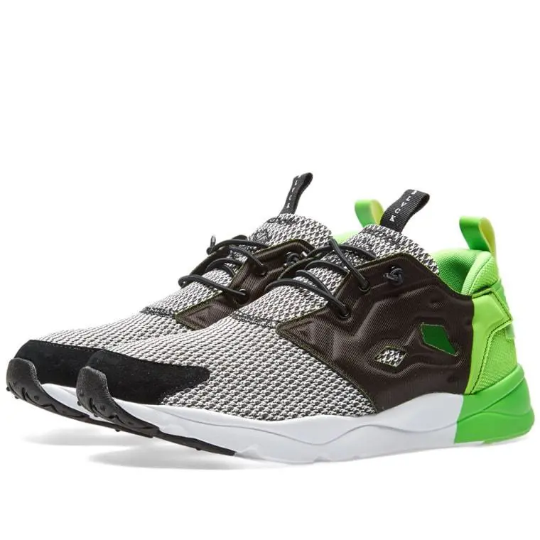 Reebok shoes - Black/Grey/White/Lime Green 1