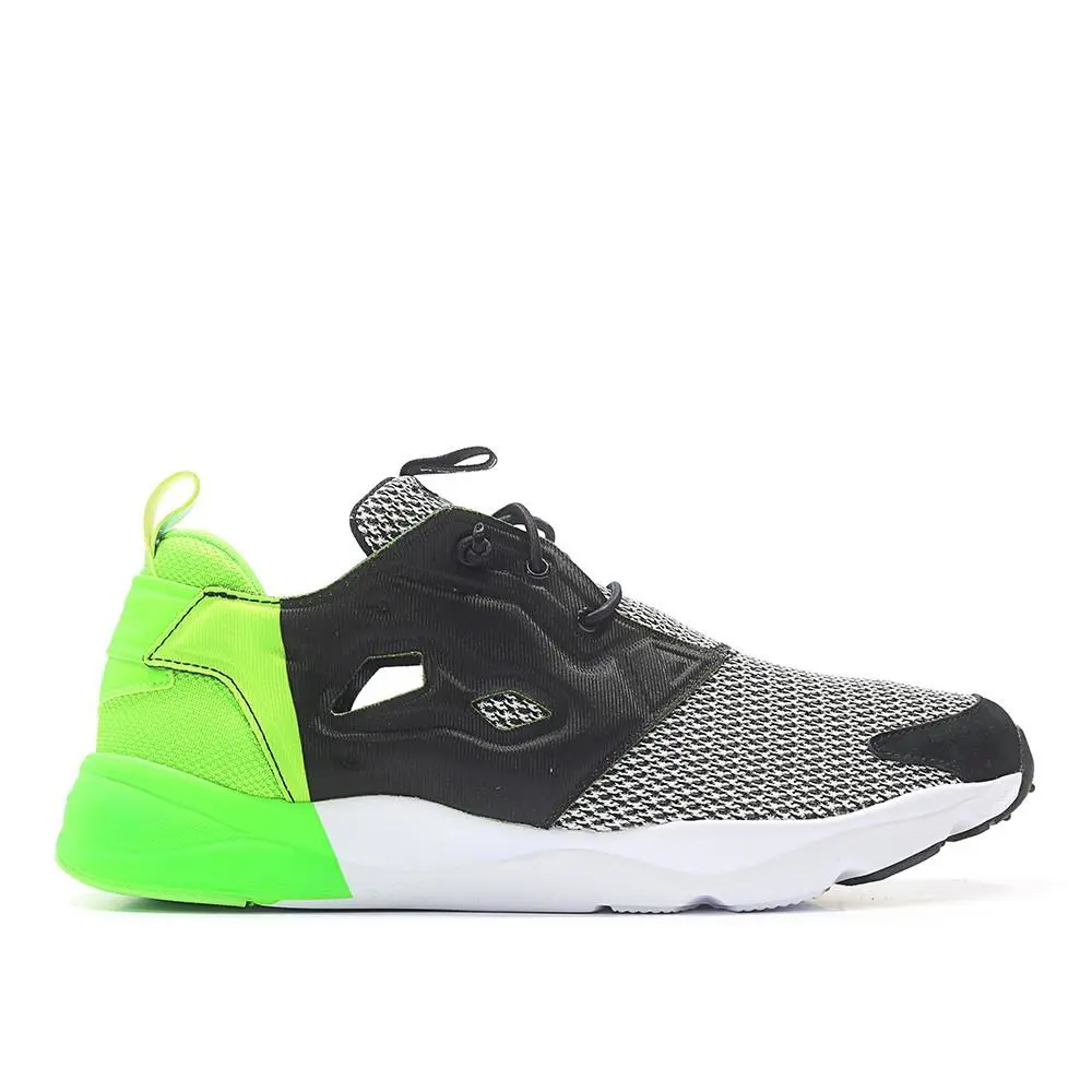 Reebok shoes - Black/Grey/White/Lime Green 3