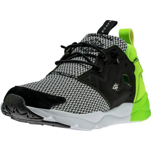 Reebok shoes - Black/Grey/White/Lime Green 6