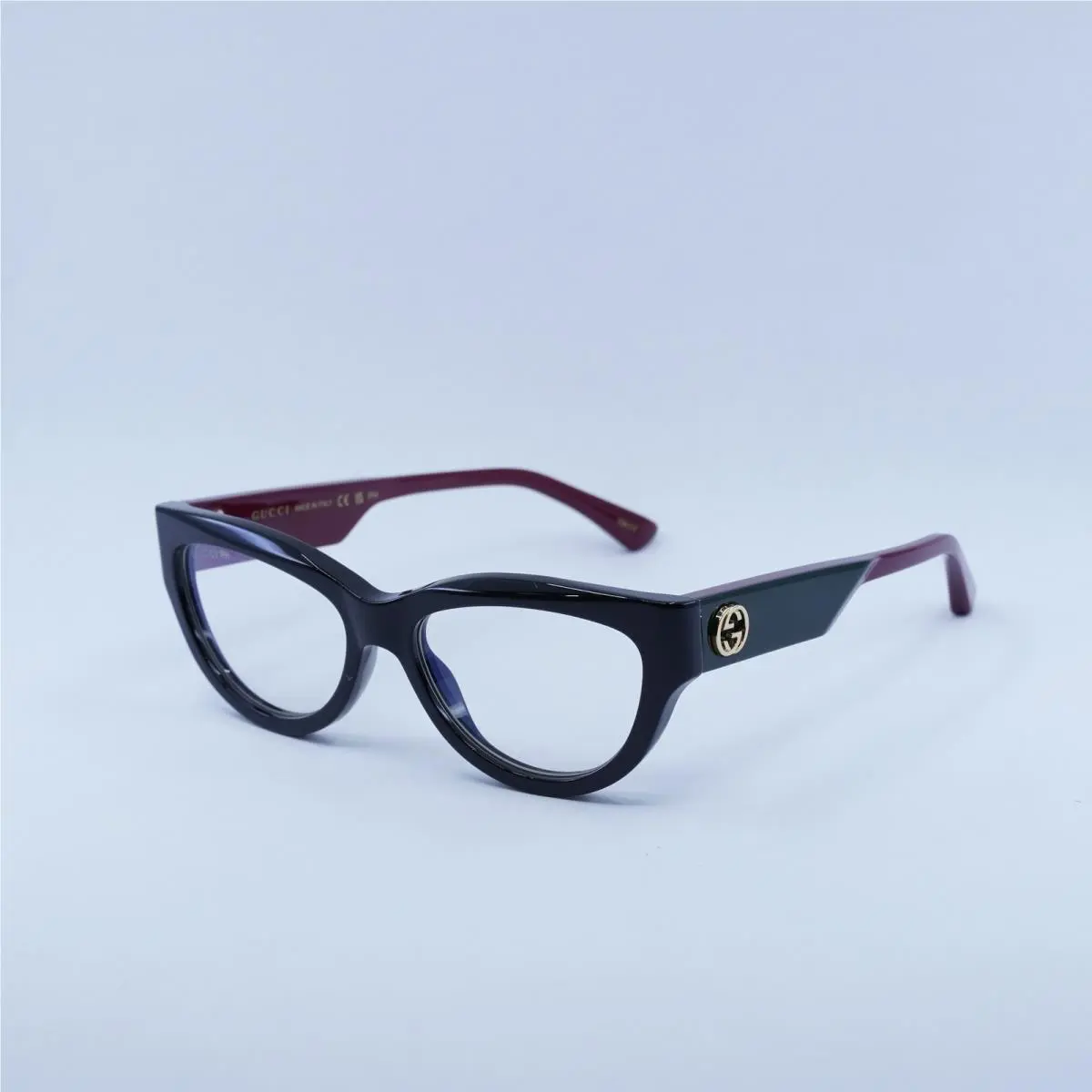 Gucci GG1665S 001 Shiny Black/clear to Nicotine Photocromic with Blue