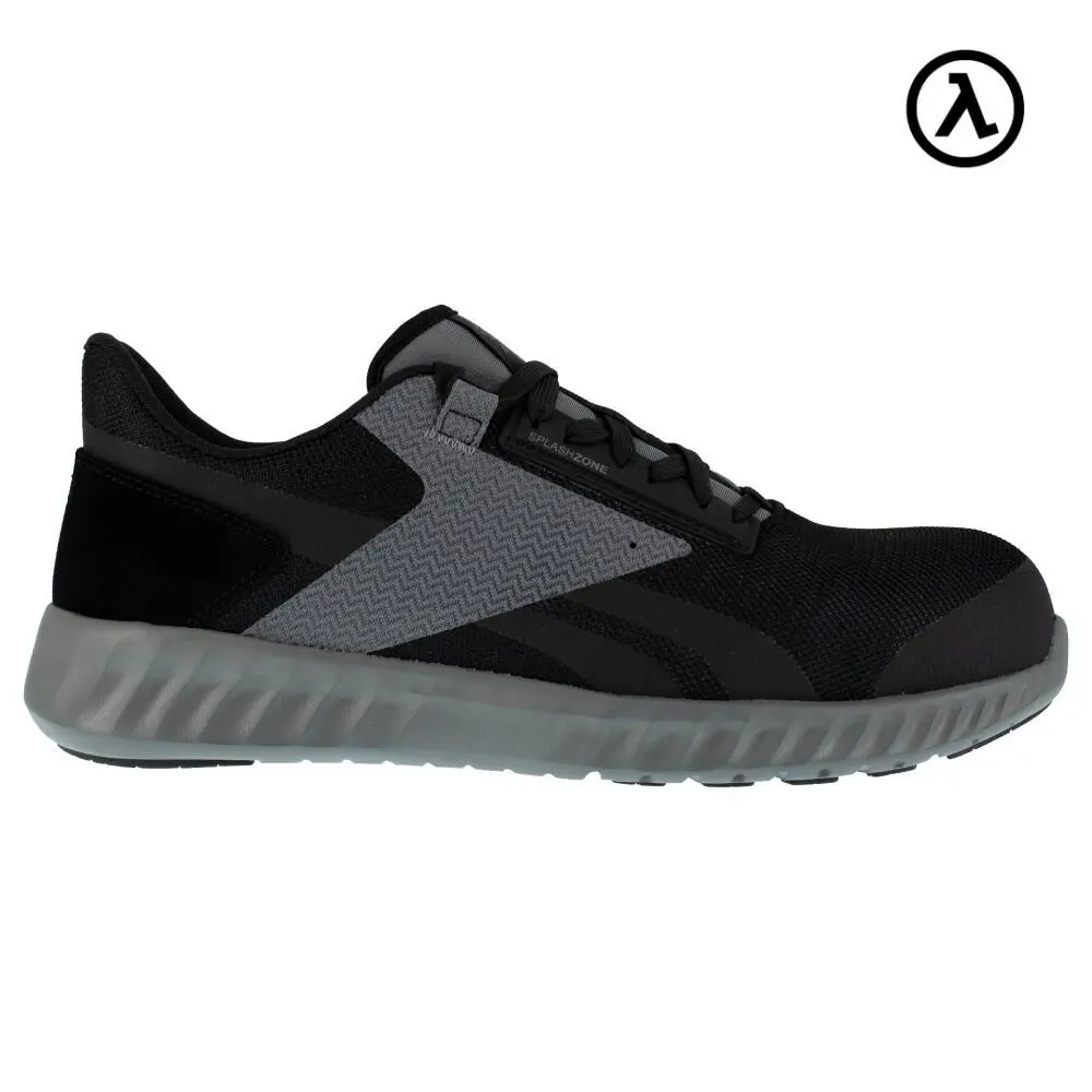 Reebok Sublite Legend Work Men`s Athletic Shoe Black/grey Boots RB4020 - Black and Grey