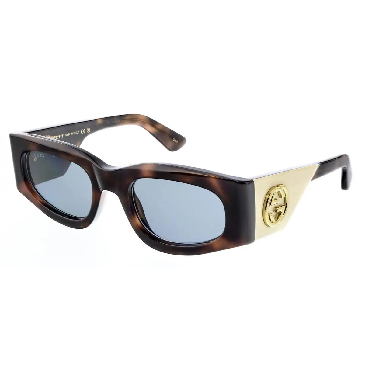 Gucci GG1664S-003 Havana Square Ladies Sunglasses - Havana, Frame: Havana, Lens: Grey