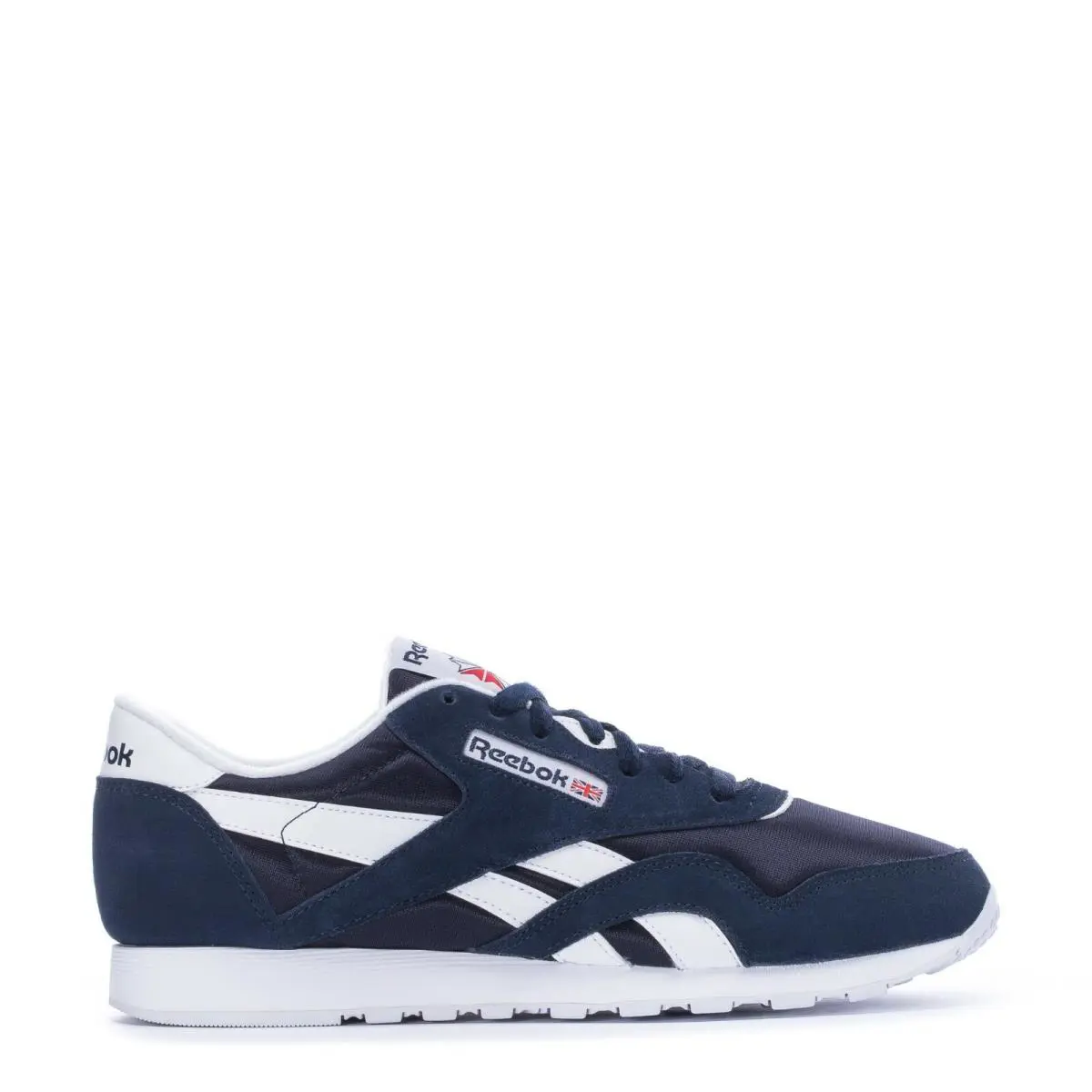 Mens Reebok Classic Nylon - Mens GY7928 Collegiate Navy Blue White Shoes - Blue