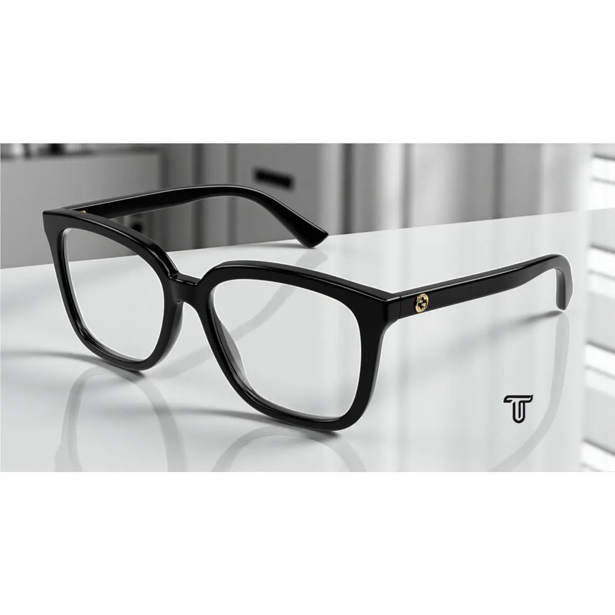 Gucci GG1319O 001 Round Oval Panthos Acetate Black 53 mm Women`s Eyeglasses
