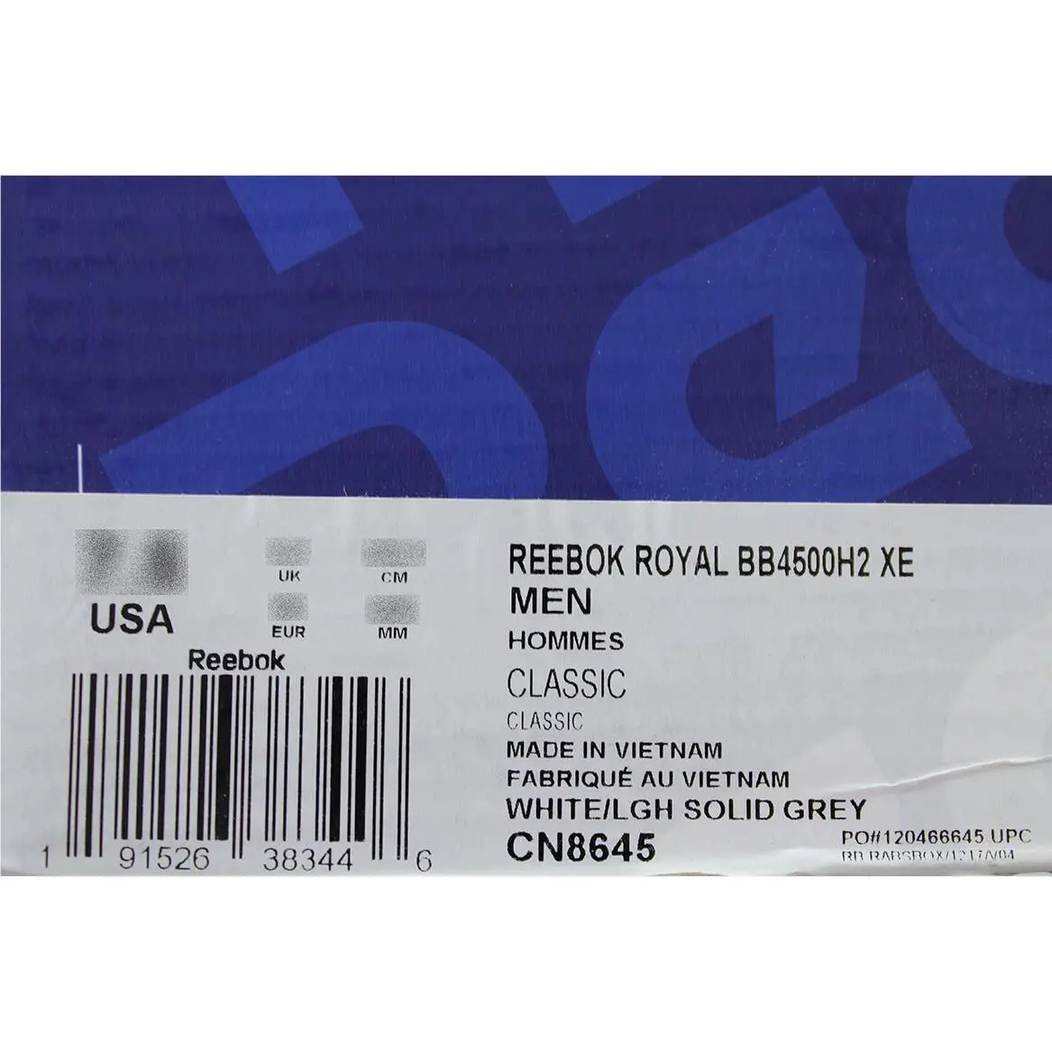Reebok shoes - Royal BB4500 H2 - Royal - White, Full way: White/Light Solid Gray 7
