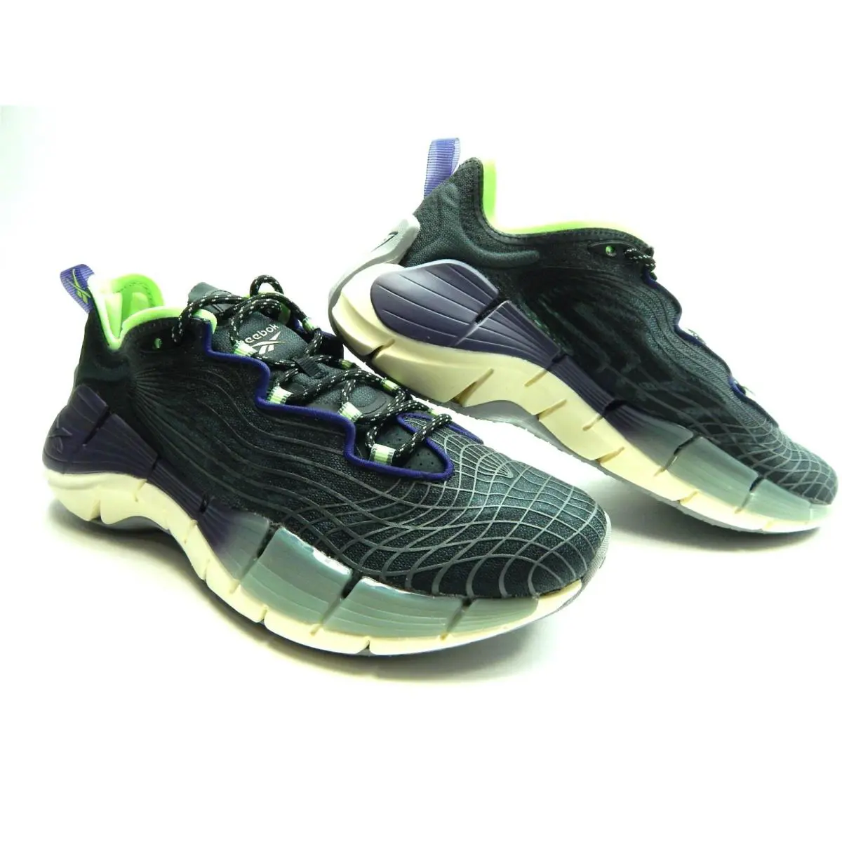Reebok Women`s Zig Kinetica II FX9405 Black Neon Shoes
