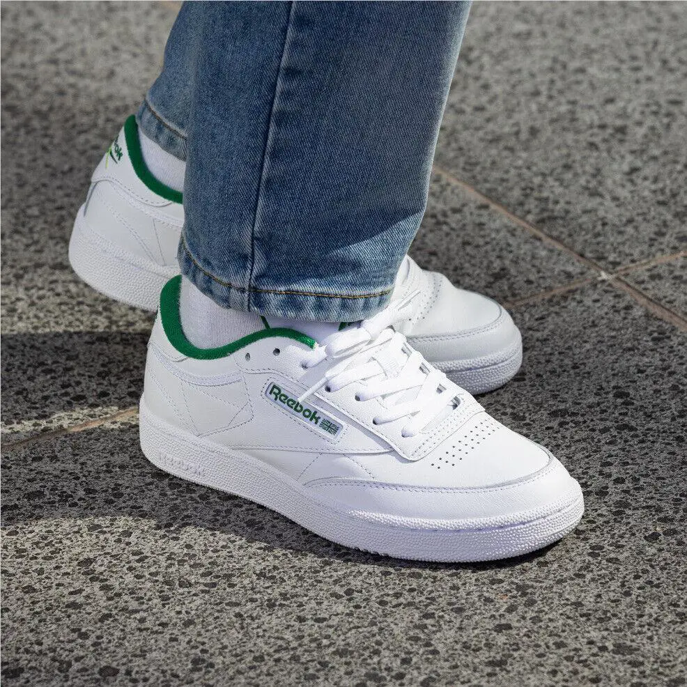 Reebok Club C 85 Men s Sneaker Tennis Shoe White Green Athletic Trainers 387