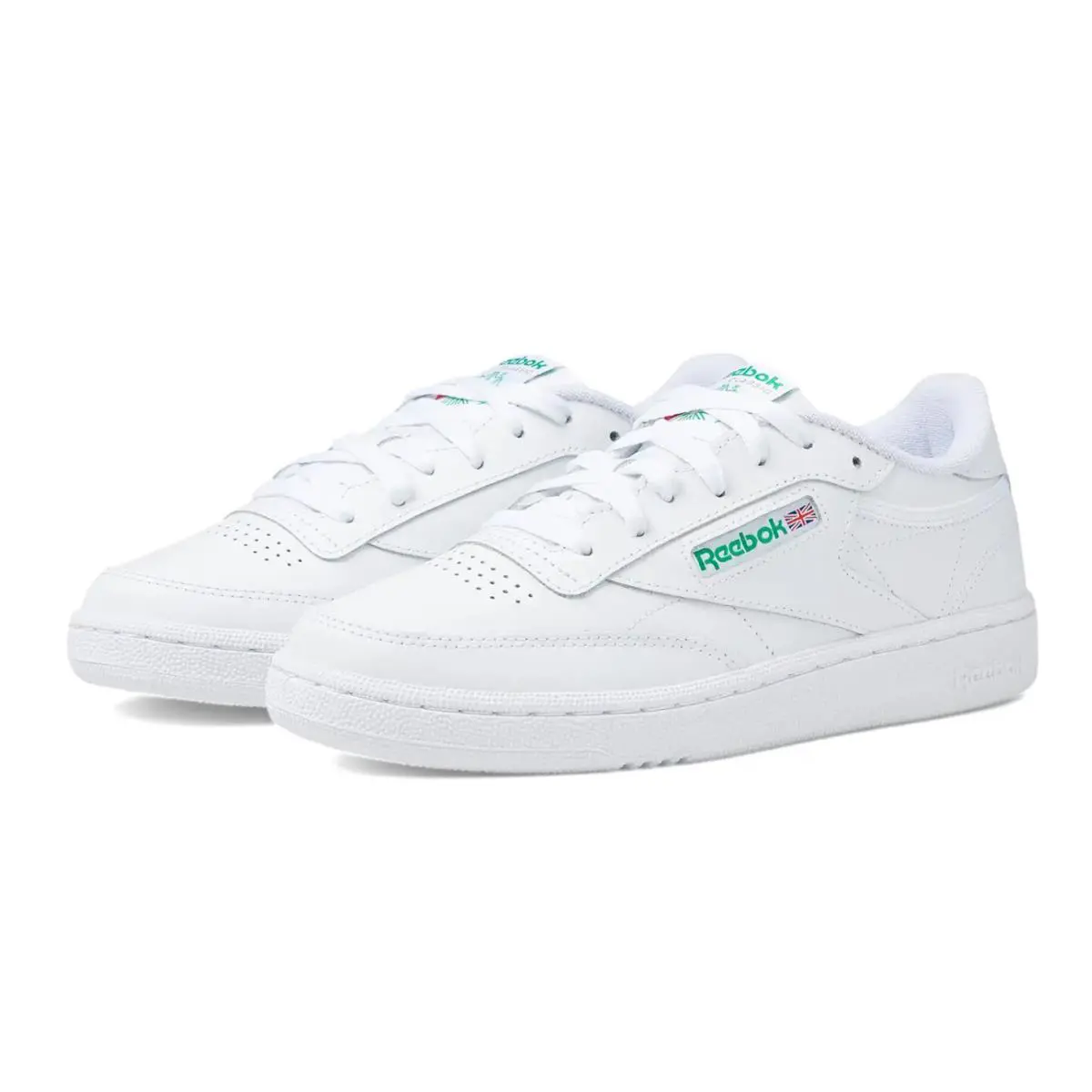 Man Reebok Club C Sneaker Lace Up Shoe 100000155 Color White/green