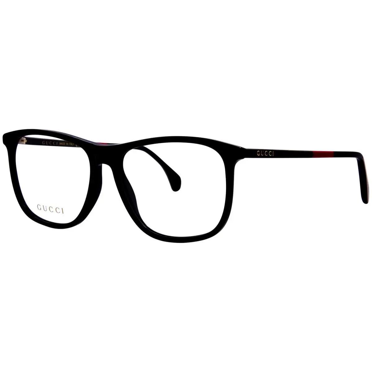 Gucci GG0554O 009 Eyeglasses Men`s Black Full Rim Rectangle Shape 55mm