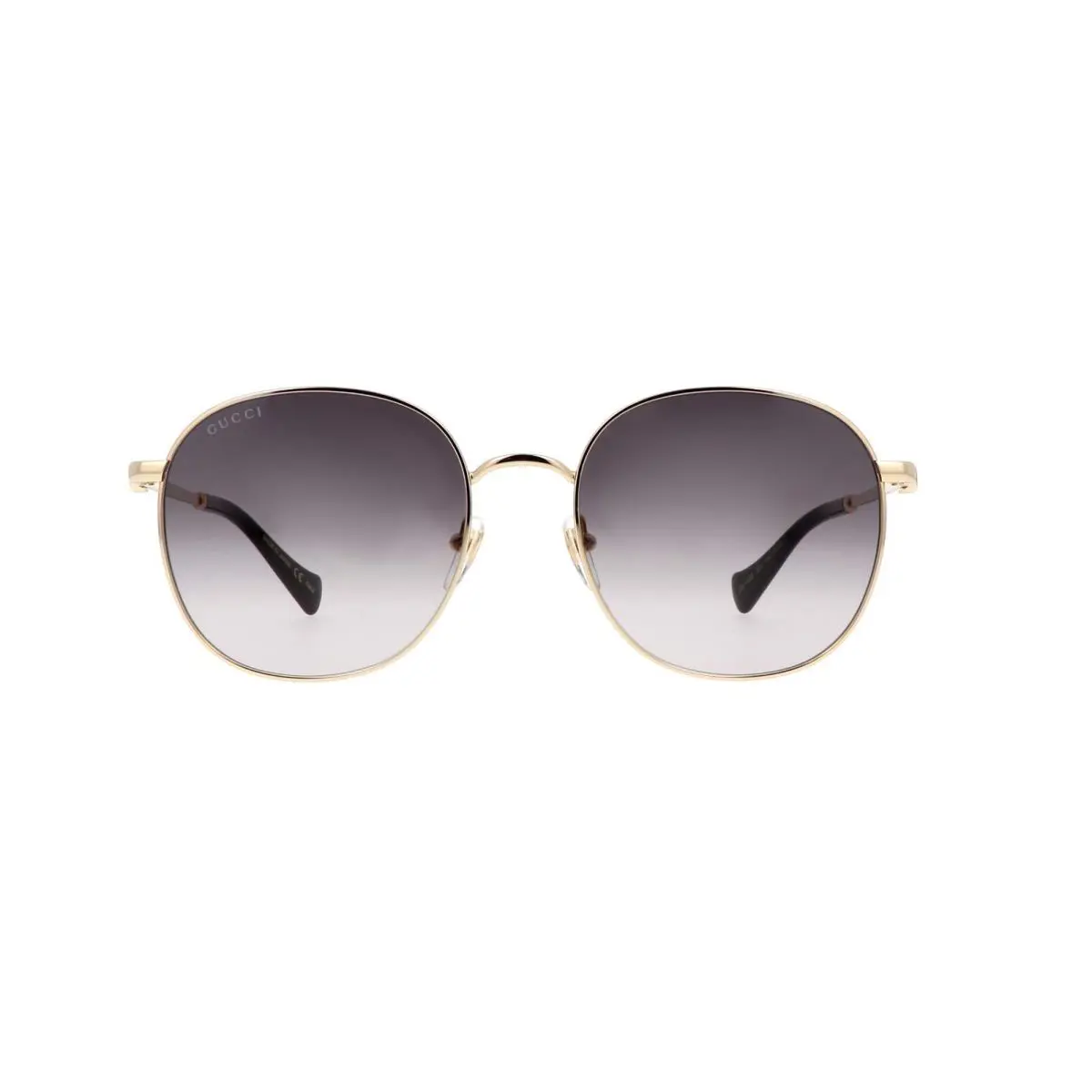 Gucci GG1142SA-001 Women`s Gold Black Frame / Gray Gradient Lens Sunglasses