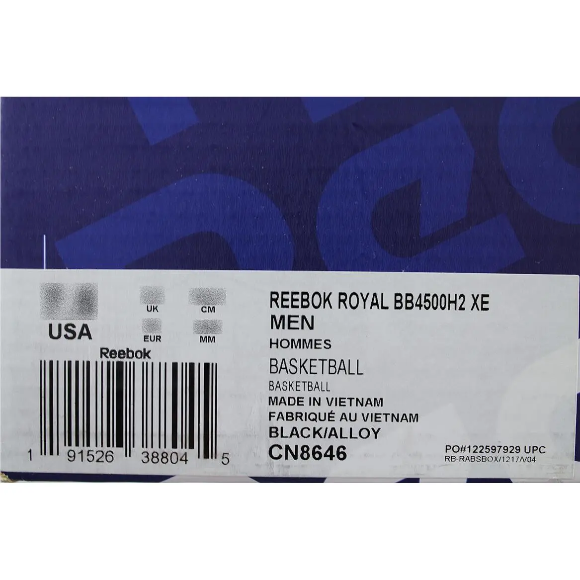 Reebok shoes - Royal BB4500 H2 - Royal - Black, Full way: Black/Alloy (Gray) 16