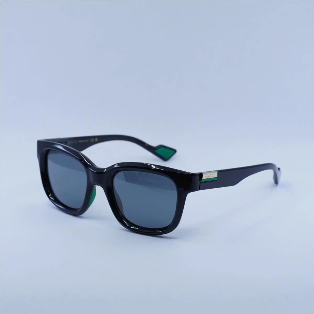 Gucci GG1621S 001 Shiny Black/gradient Grey Silver Mirror 53-21-145
