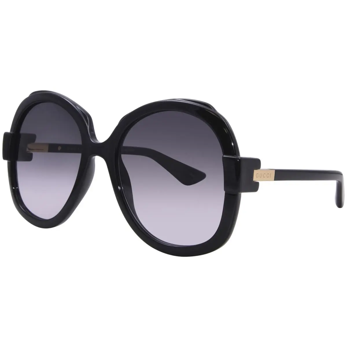 Gucci GG1432S 001 Sunglasses Women`s Black/grey Gradient Butterfly Shape 57mm