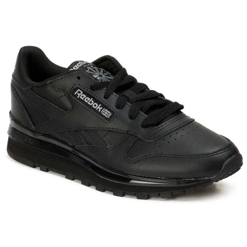 100046160/GX9728 Mens Reebok Classic Leather Clip - Cblack/Cblack/Cblack