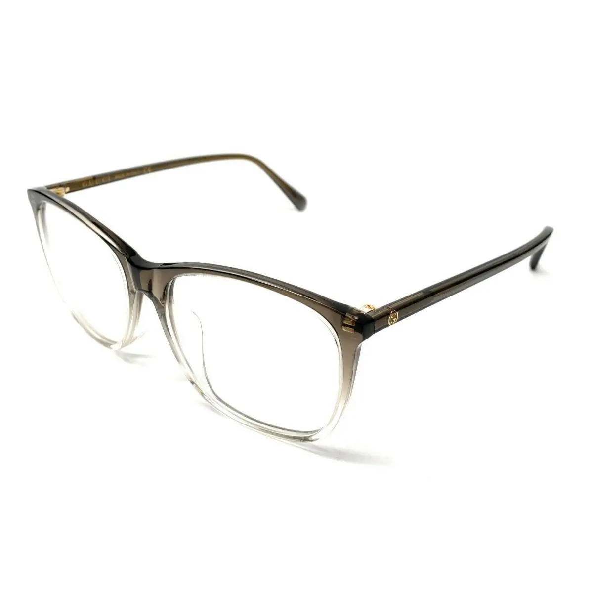 GG0555OA 008 Rectangle Square Grey Gradient Men`s Eyeglasses Frame 55 mm by Gucci